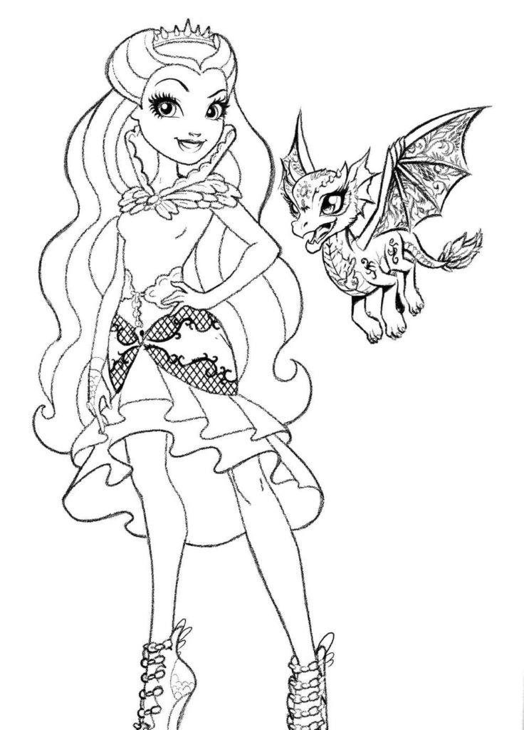 145 Enchanting Ever After High Coloring Pages Printable 67