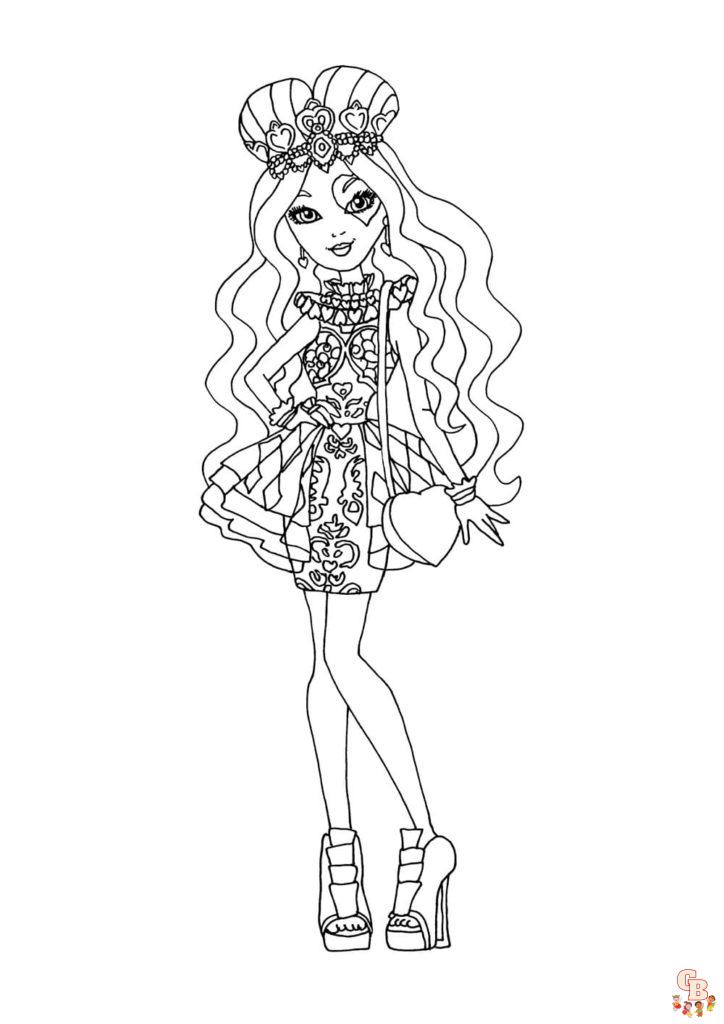 145 Enchanting Ever After High Coloring Pages Printable 69