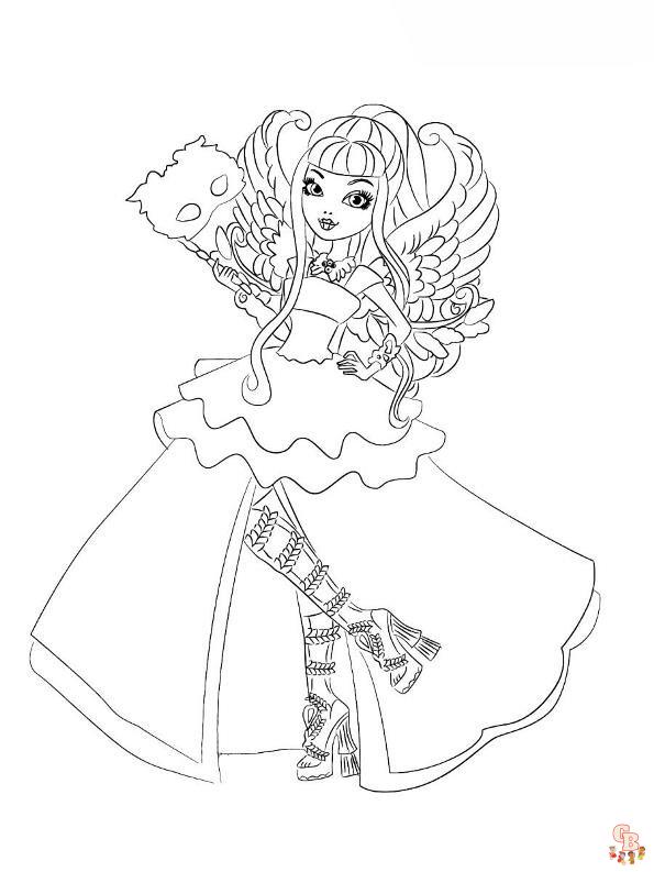 145 Enchanting Ever After High Coloring Pages Printable 74