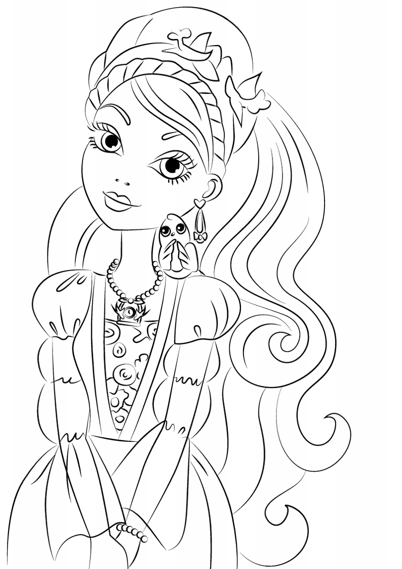 145 Enchanting Ever After High Coloring Pages Printable 77