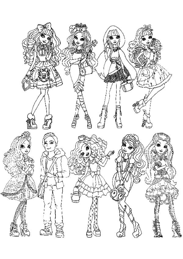 145 Enchanting Ever After High Coloring Pages Printable 82