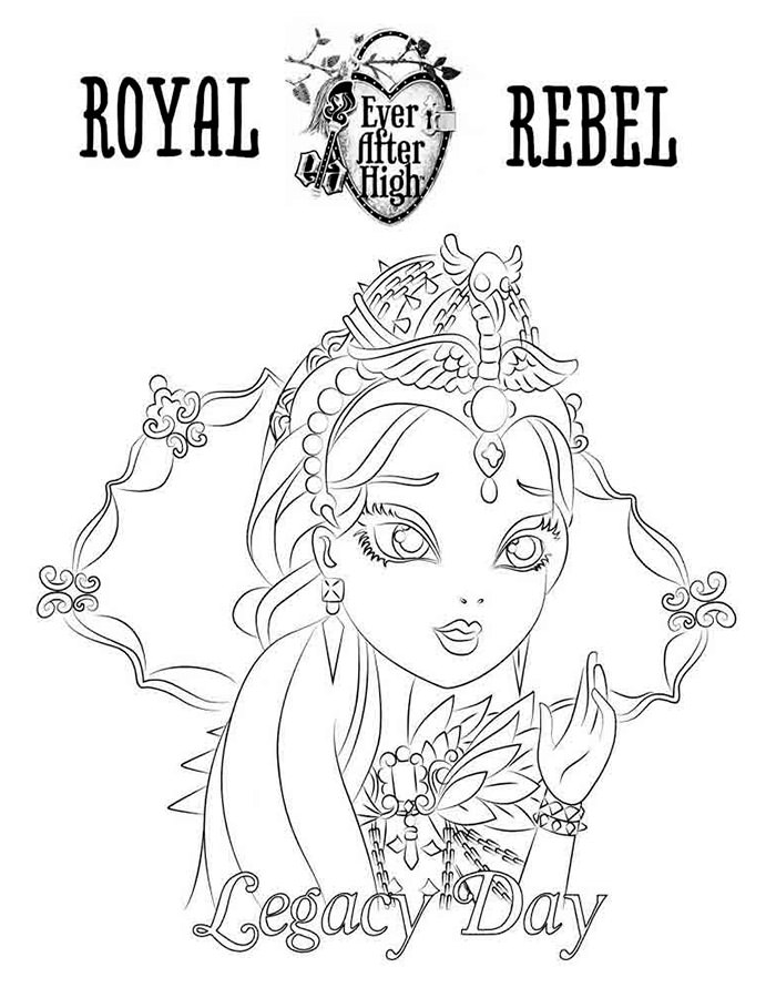 145 Enchanting Ever After High Coloring Pages Printable 87