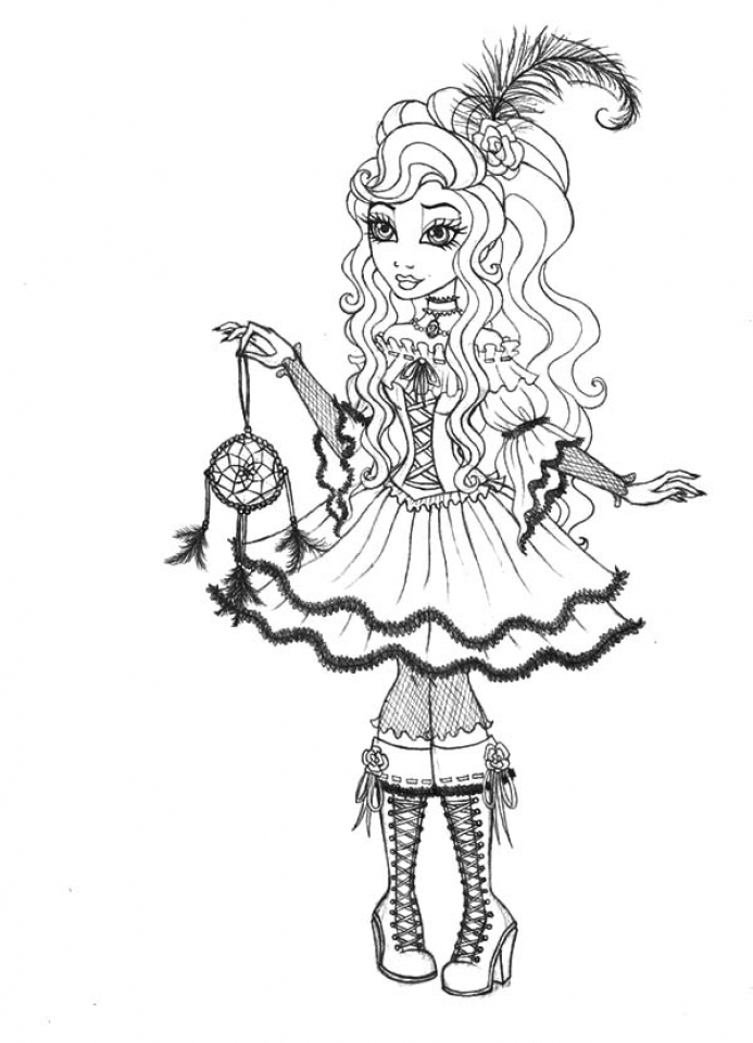 145 Enchanting Ever After High Coloring Pages Printable 9