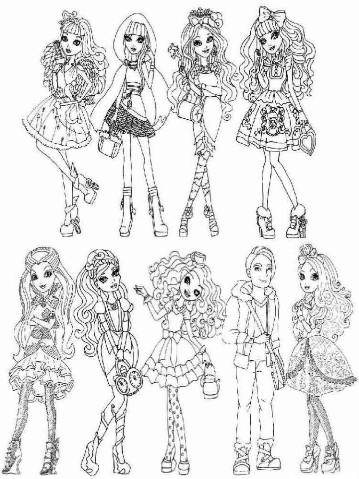 145 Enchanting Ever After High Coloring Pages Printable 92