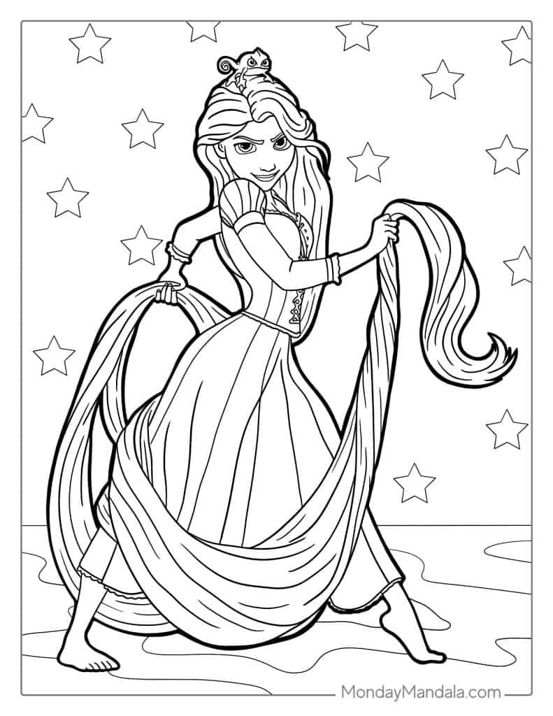 29 Tangled Coloring Pages Printable 35