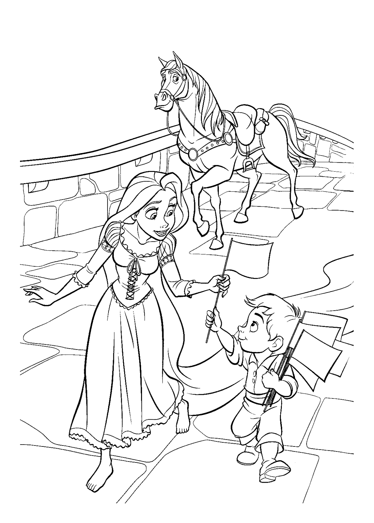 29 Tangled Coloring Pages Printable 4