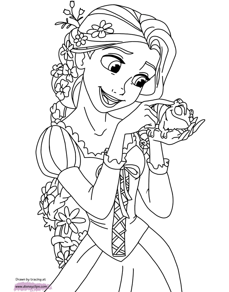 29 Tangled Coloring Pages Printable 8