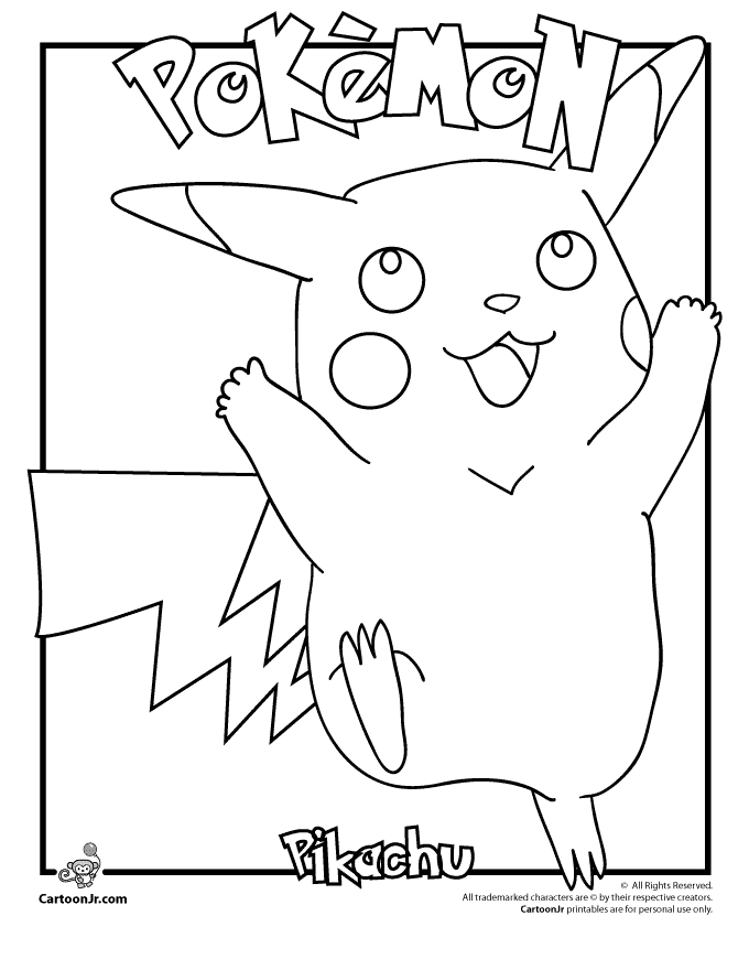 30 Fun Pikachu Coloring Pages Printable 15