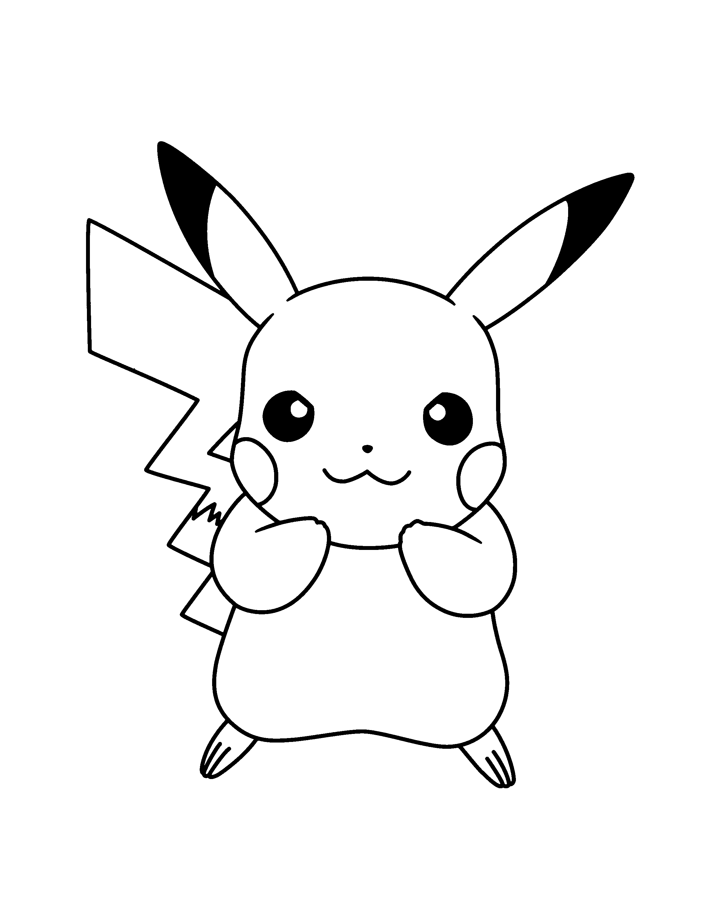 30 Fun Pikachu Coloring Pages Printable 21