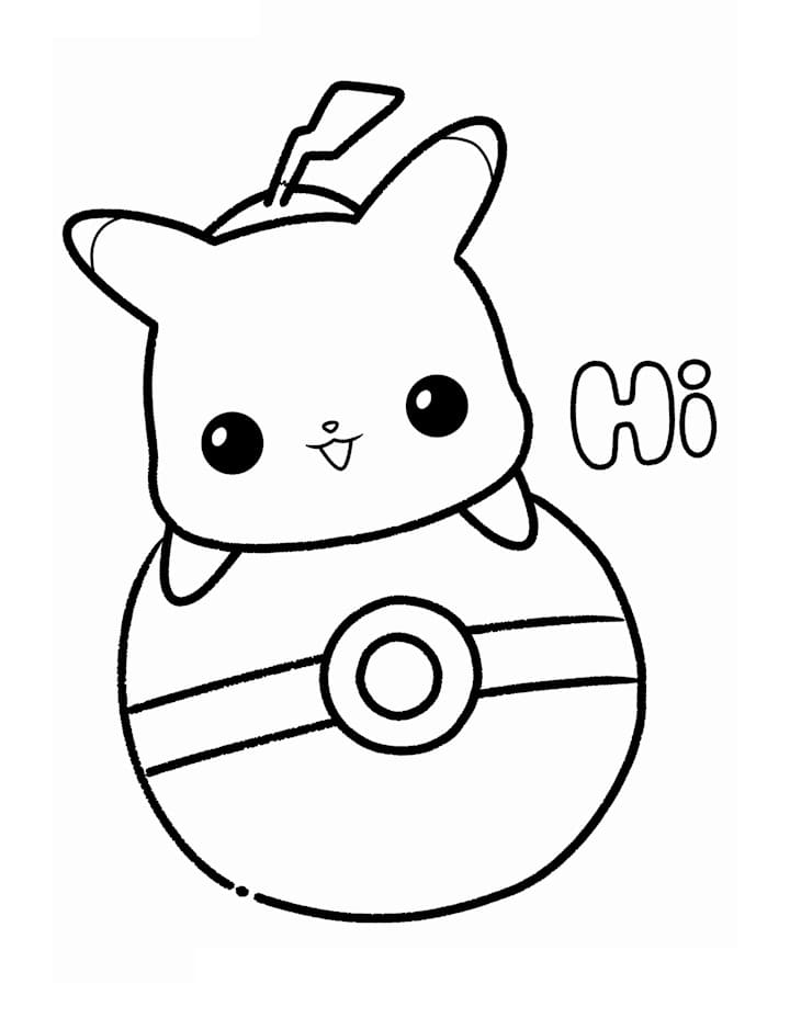 30 Fun Pikachu Coloring Pages Printable 23