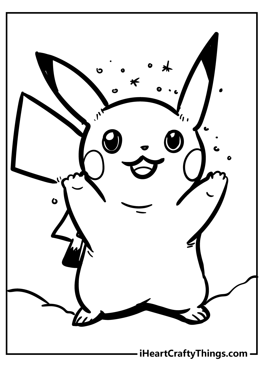 30 Fun Pikachu Coloring Pages Printable 24