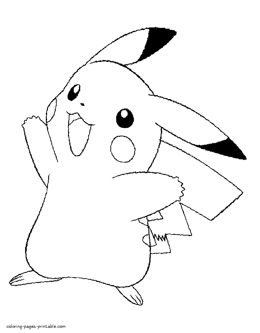 30 Fun Pikachu Coloring Pages Printable 28