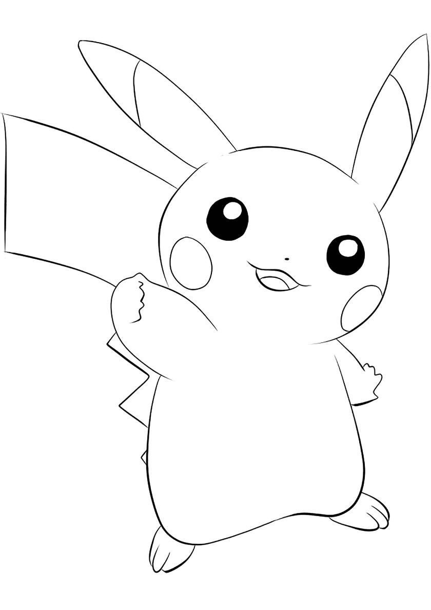 30 Fun Pikachu Coloring Pages Printable 29