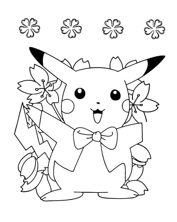 30 Fun Pikachu Coloring Pages Printable 32