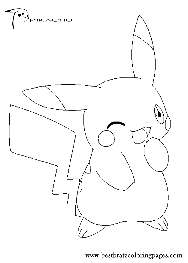 30 Fun Pikachu Coloring Pages Printable 34