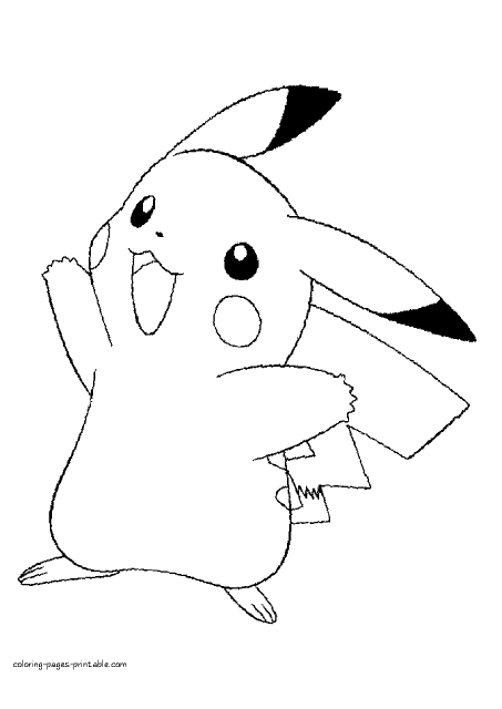 30 Fun Pikachu Coloring Pages Printable 5