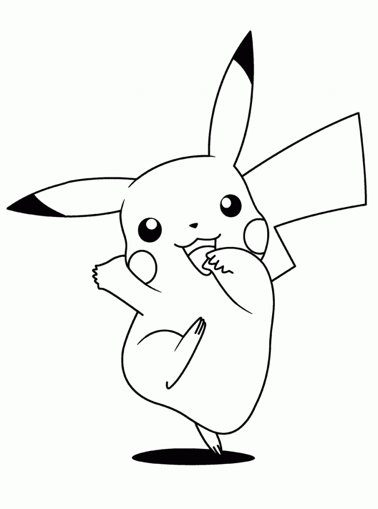 30 Fun Pikachu Coloring Pages Printable 9