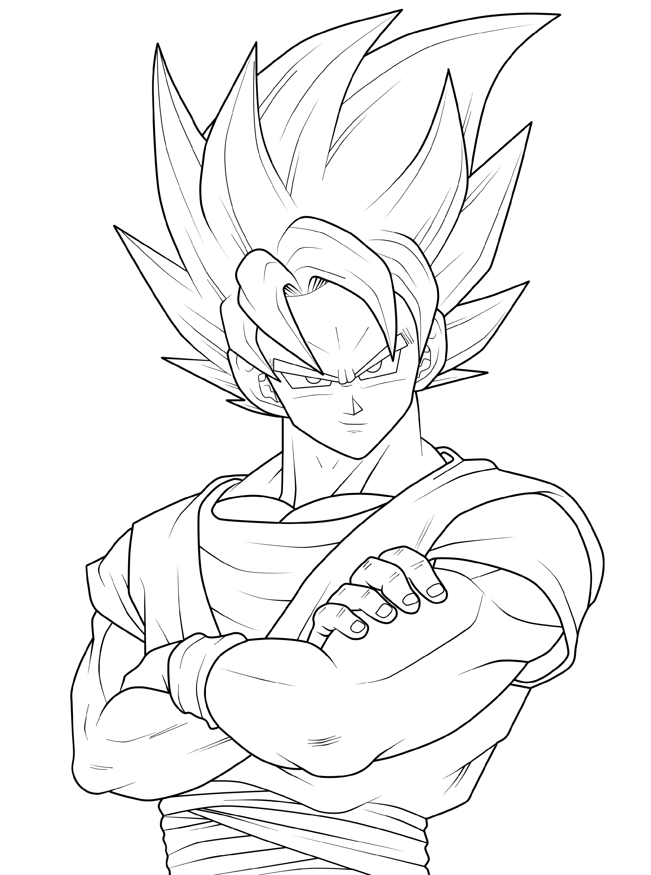 31 Energetic Dragon Ball Z Coloring Pages Printable 12