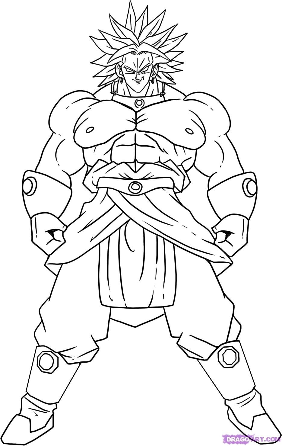 31 Energetic Dragon Ball Z Coloring Pages Printable 14