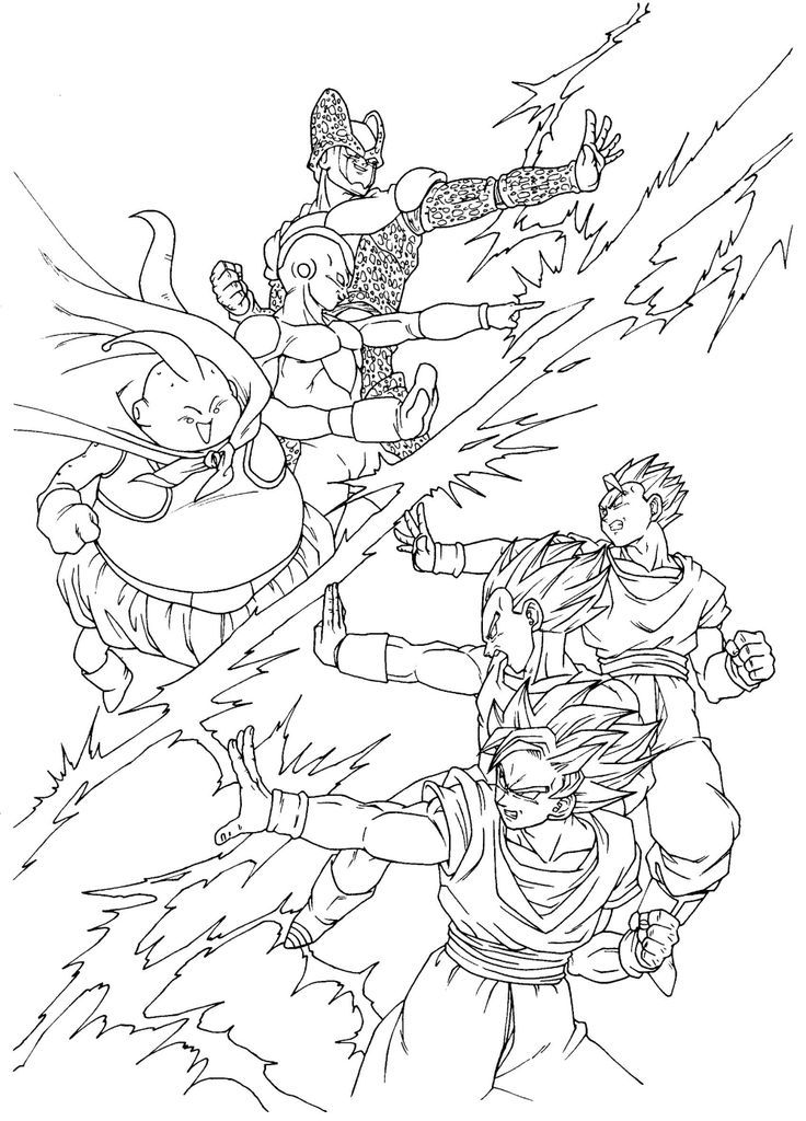 31 Energetic Dragon Ball Z Coloring Pages Printable 17