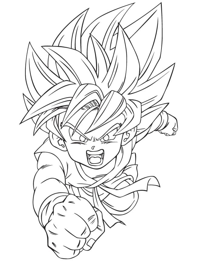 31 Energetic Dragon Ball Z Coloring Pages Printable 18