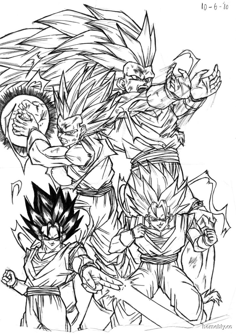 31 Energetic Dragon Ball Z Coloring Pages Printable 19