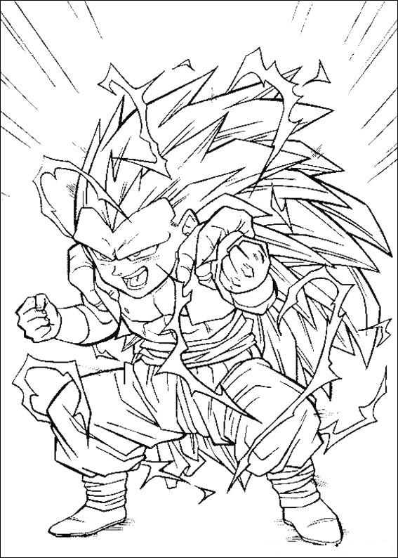 31 Energetic Dragon Ball Z Coloring Pages Printable 27