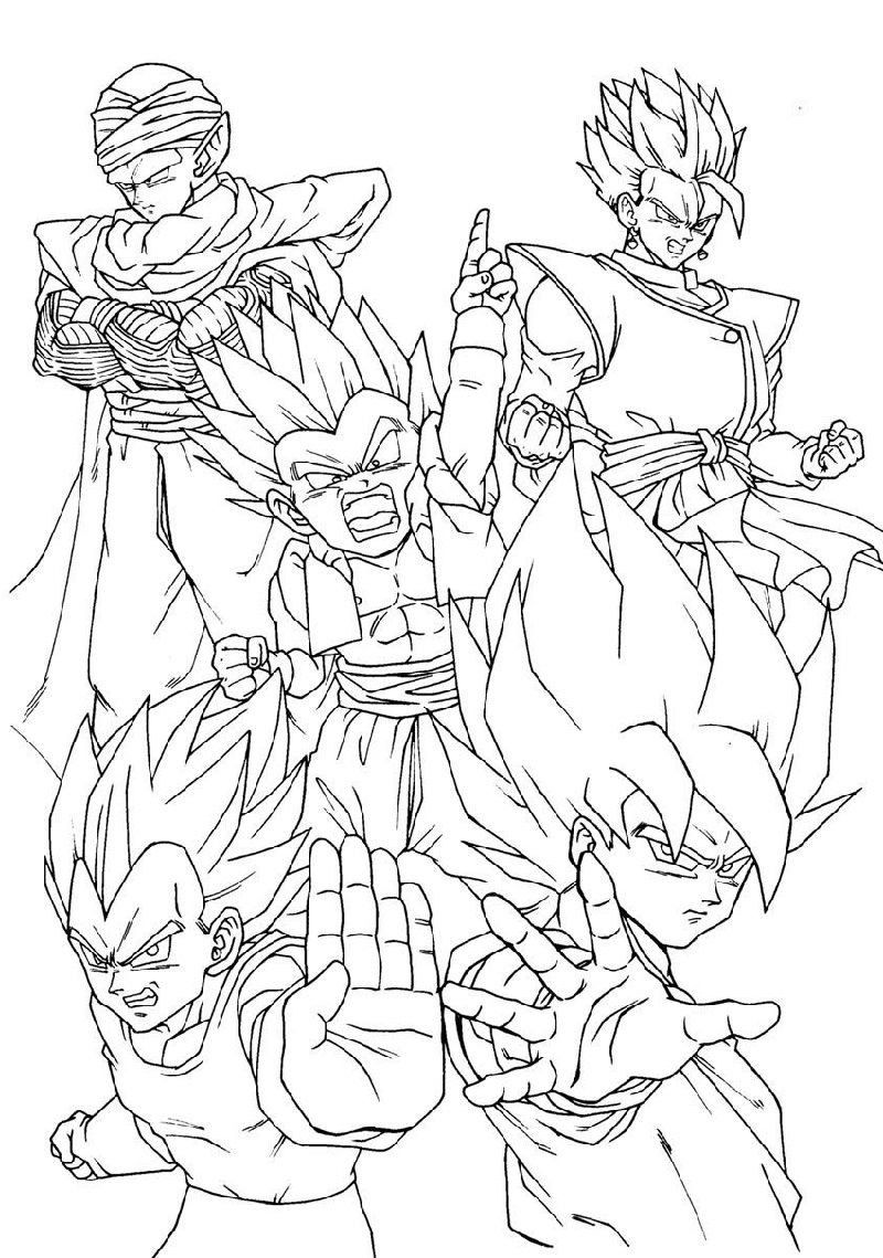 31 Energetic Dragon Ball Z Coloring Pages Printable 32