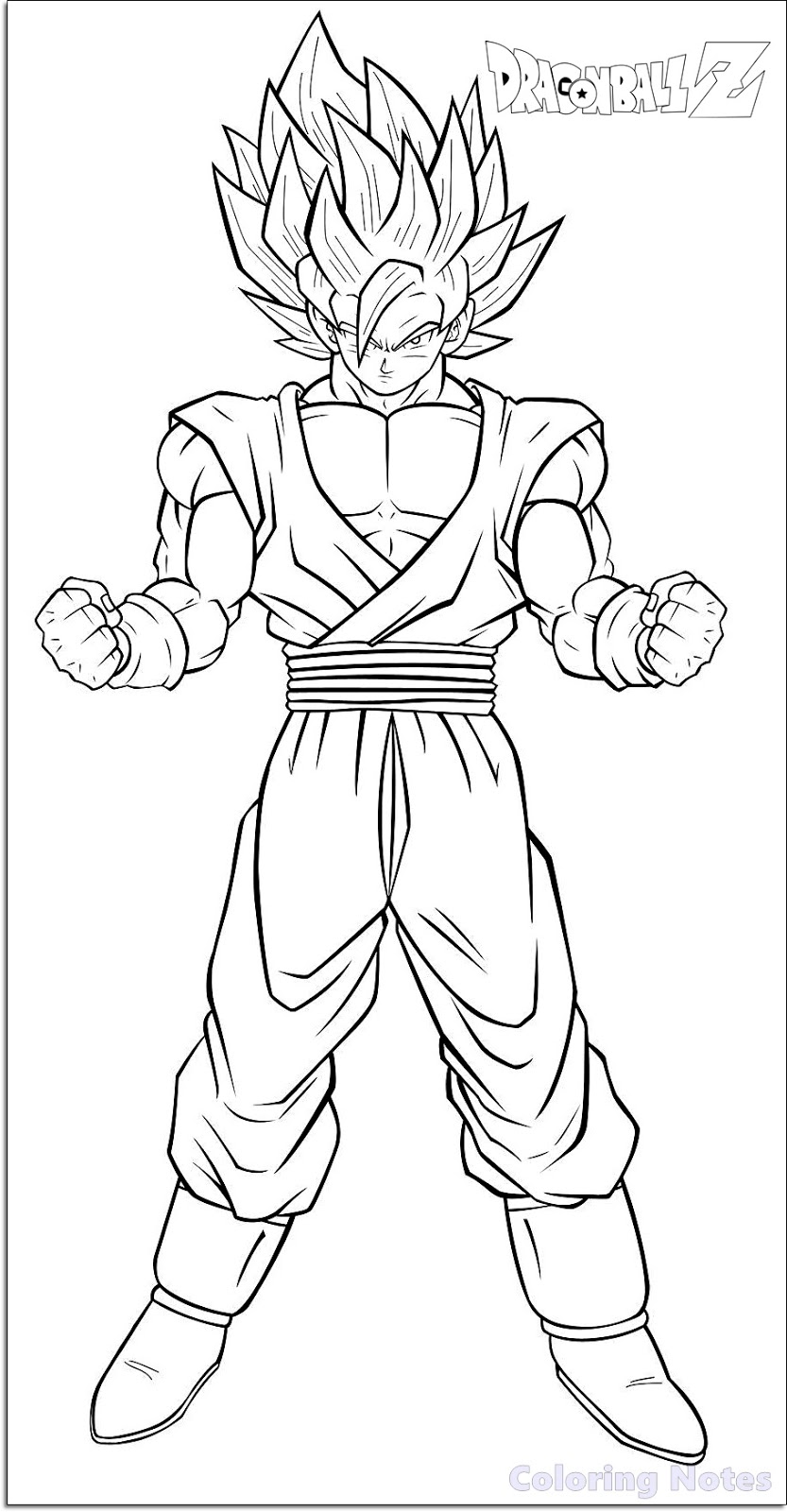 31 Energetic Dragon Ball Z Coloring Pages Printable 4