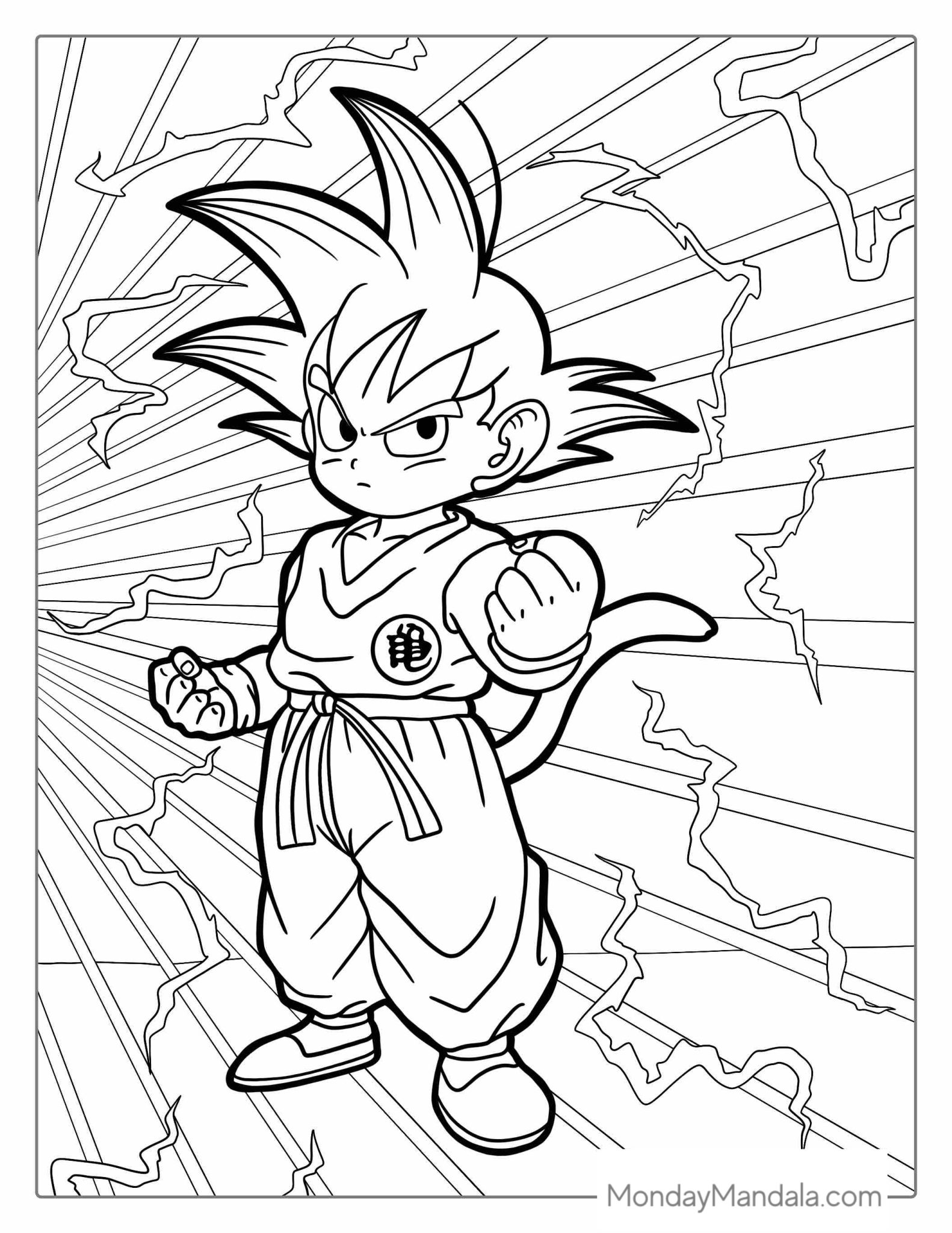 31 Energetic Dragon Ball Z Coloring Pages Printable 6