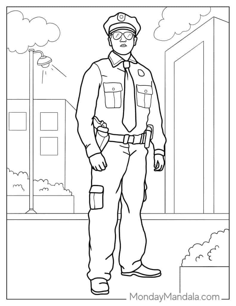 31 Exciting Police Car Coloring Pages Printable 11