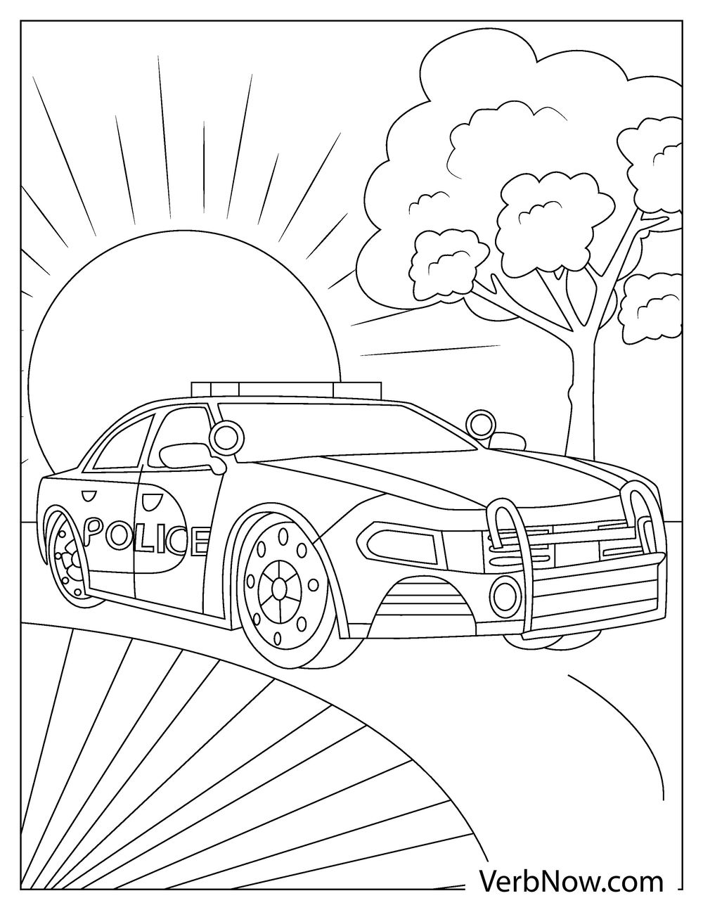 31 Exciting Police Car Coloring Pages Printable 26