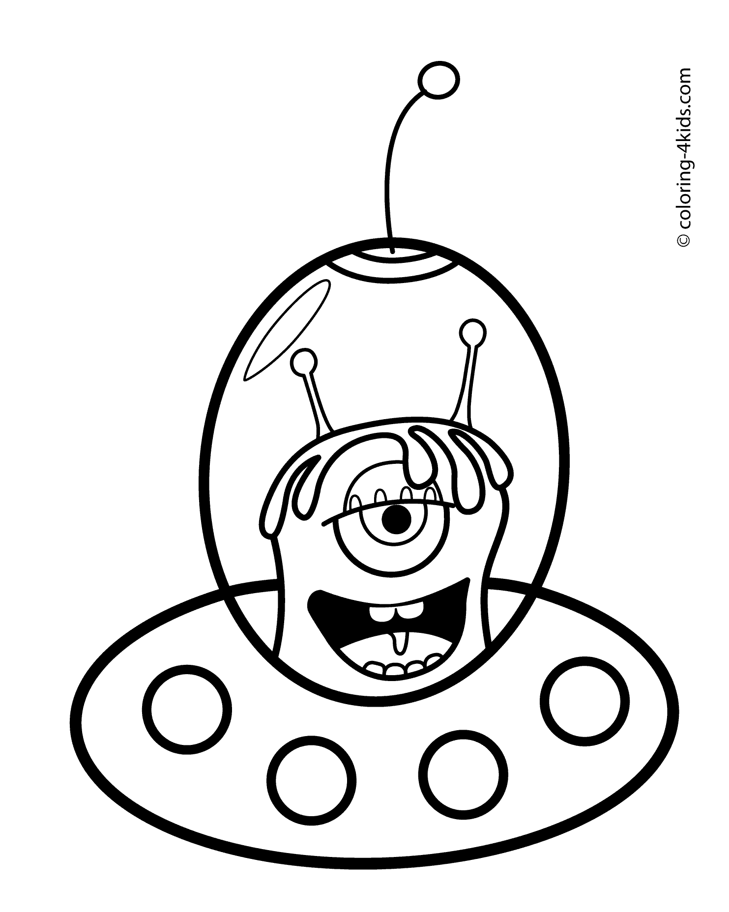 32 Extraterrestrial Alien Coloring Pages Printable 14