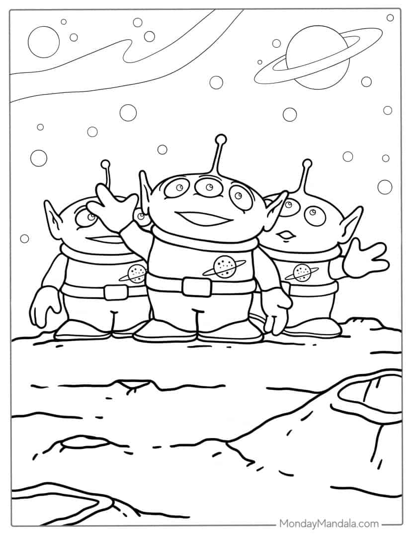 32 Extraterrestrial Alien Coloring Pages Printable 15