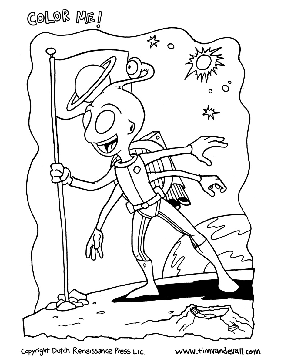 32 Extraterrestrial Alien Coloring Pages Printable 17