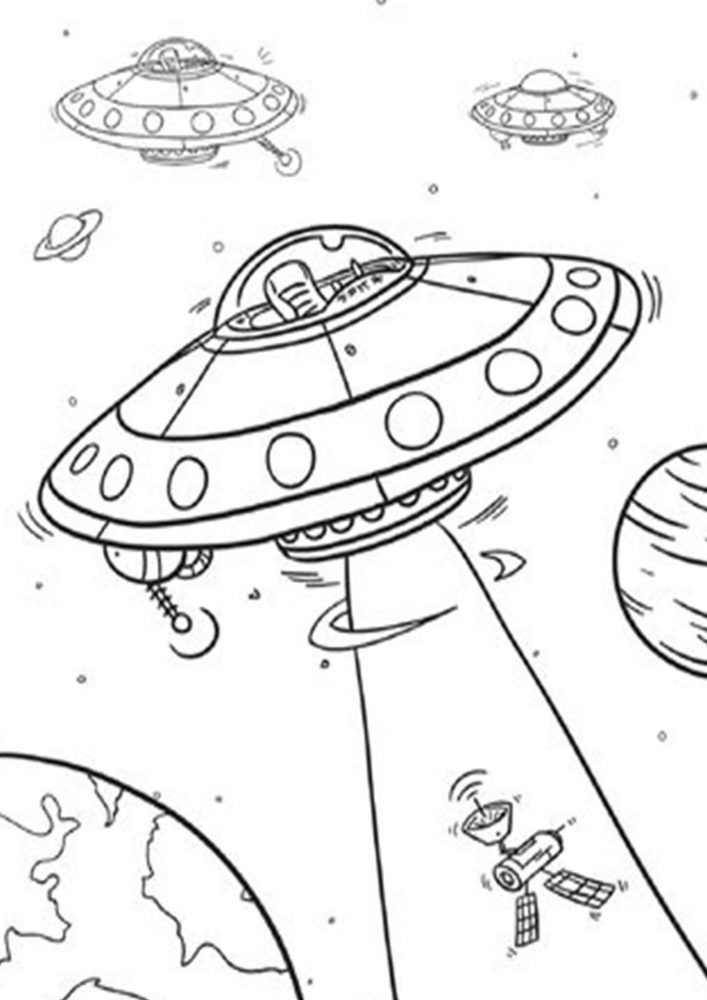 32 Extraterrestrial Alien Coloring Pages Printable 34