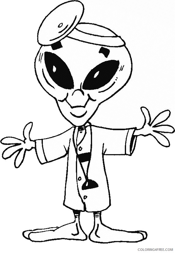 32 Extraterrestrial Alien Coloring Pages Printable 8