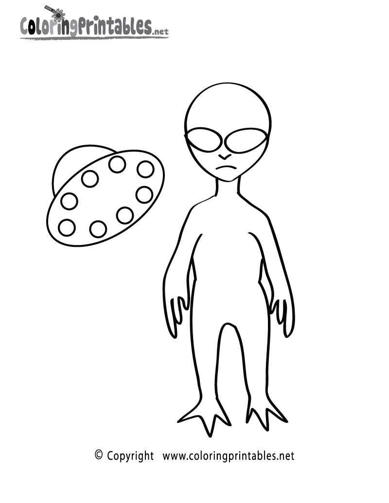 32 Extraterrestrial Alien Coloring Pages Printable 9