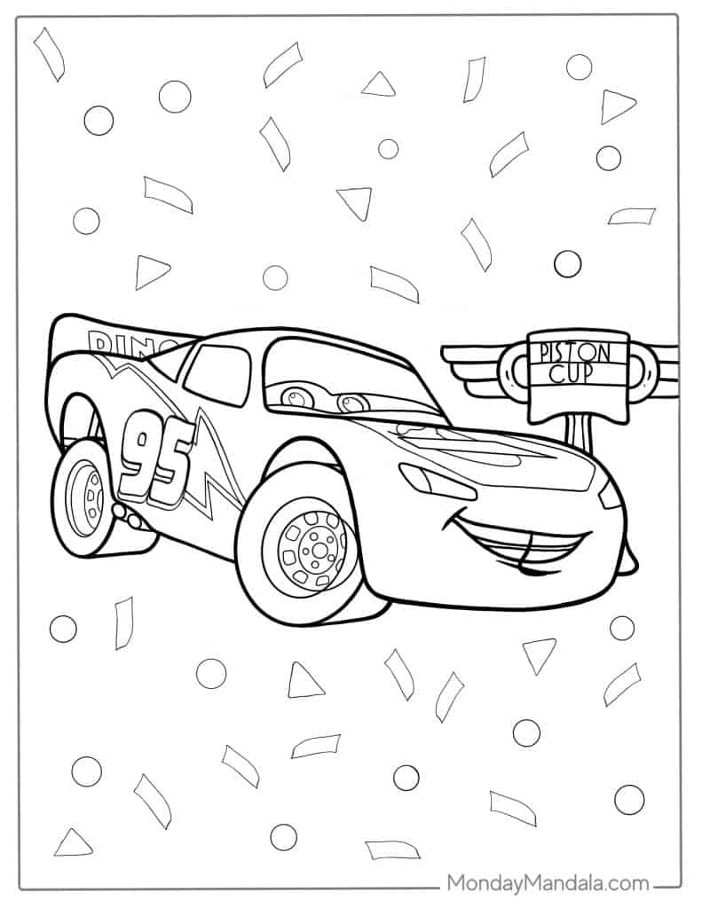 35 Fast Lightning McQueen Coloring Pages Printable 17