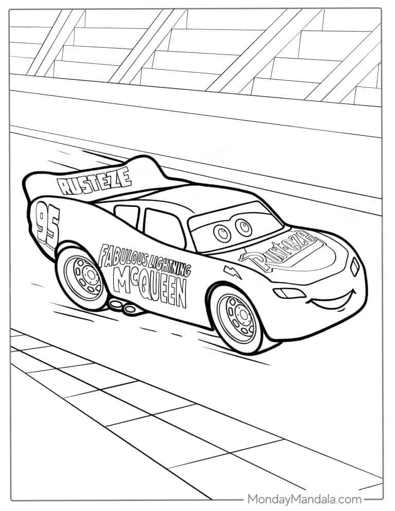 35 Fast Lightning McQueen Coloring Pages Printable 28