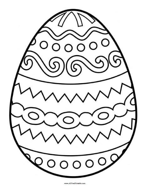 37 Colorful Easter Egg Coloring Pages Printable 10