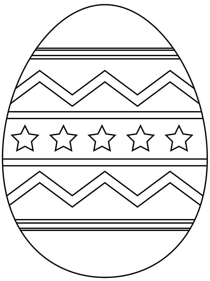 37 Colorful Easter Egg Coloring Pages Printable 12