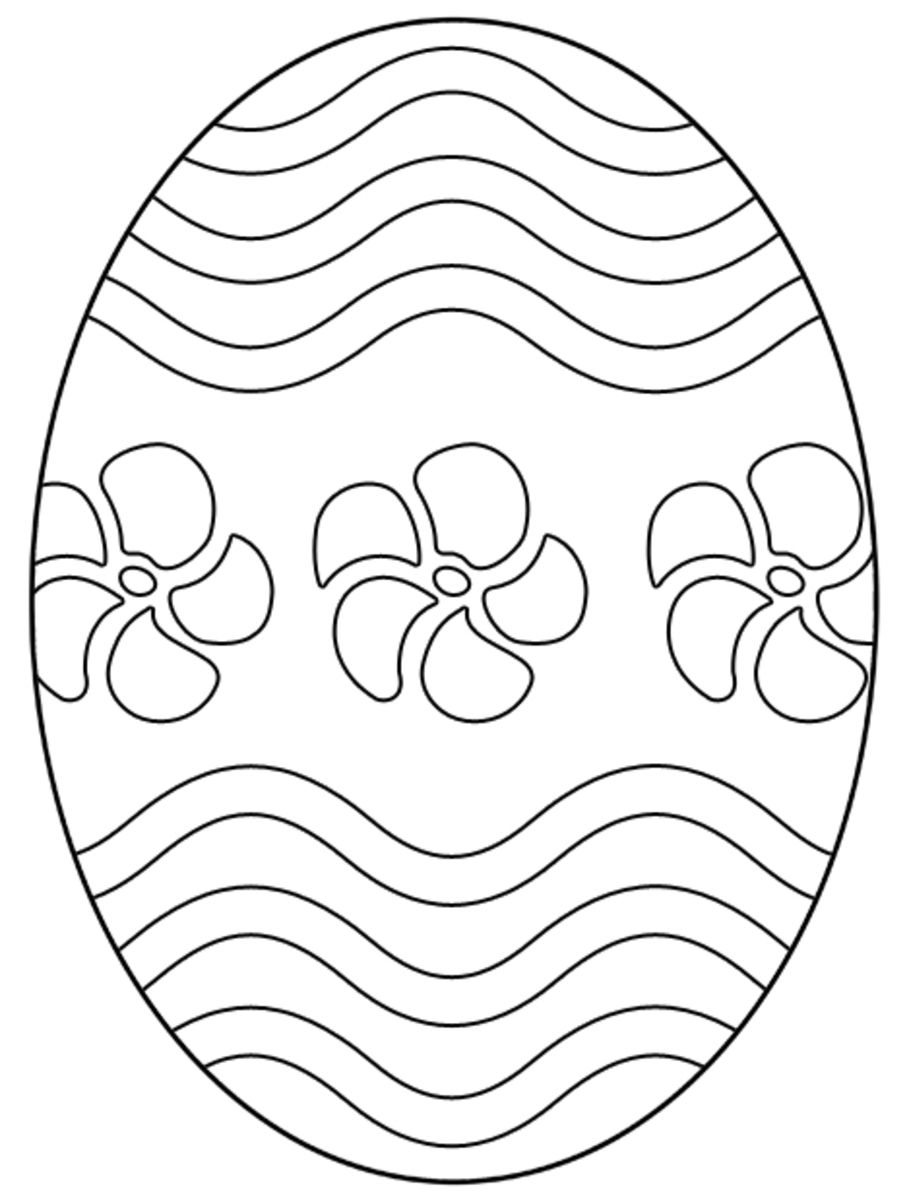 37 Colorful Easter Egg Coloring Pages Printable 14