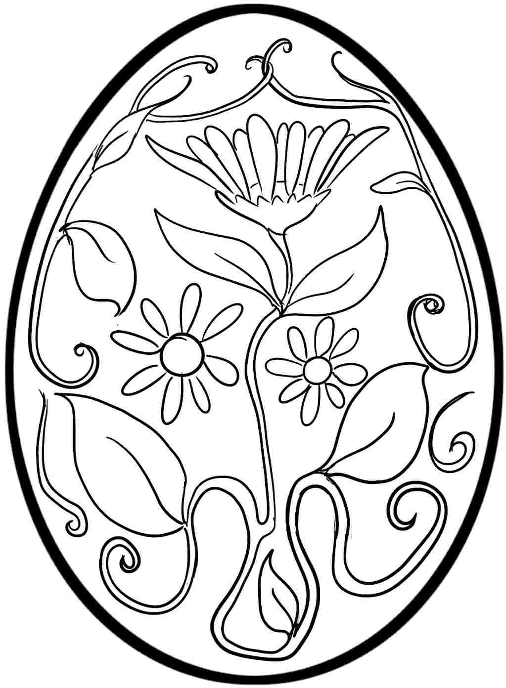 37 Colorful Easter Egg Coloring Pages Printable 15