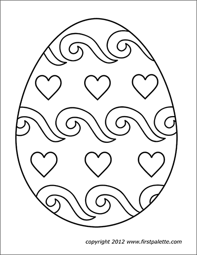 37 Colorful Easter Egg Coloring Pages Printable 16