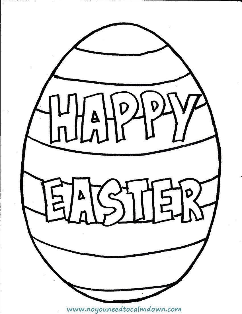 37 Colorful Easter Egg Coloring Pages Printable 21