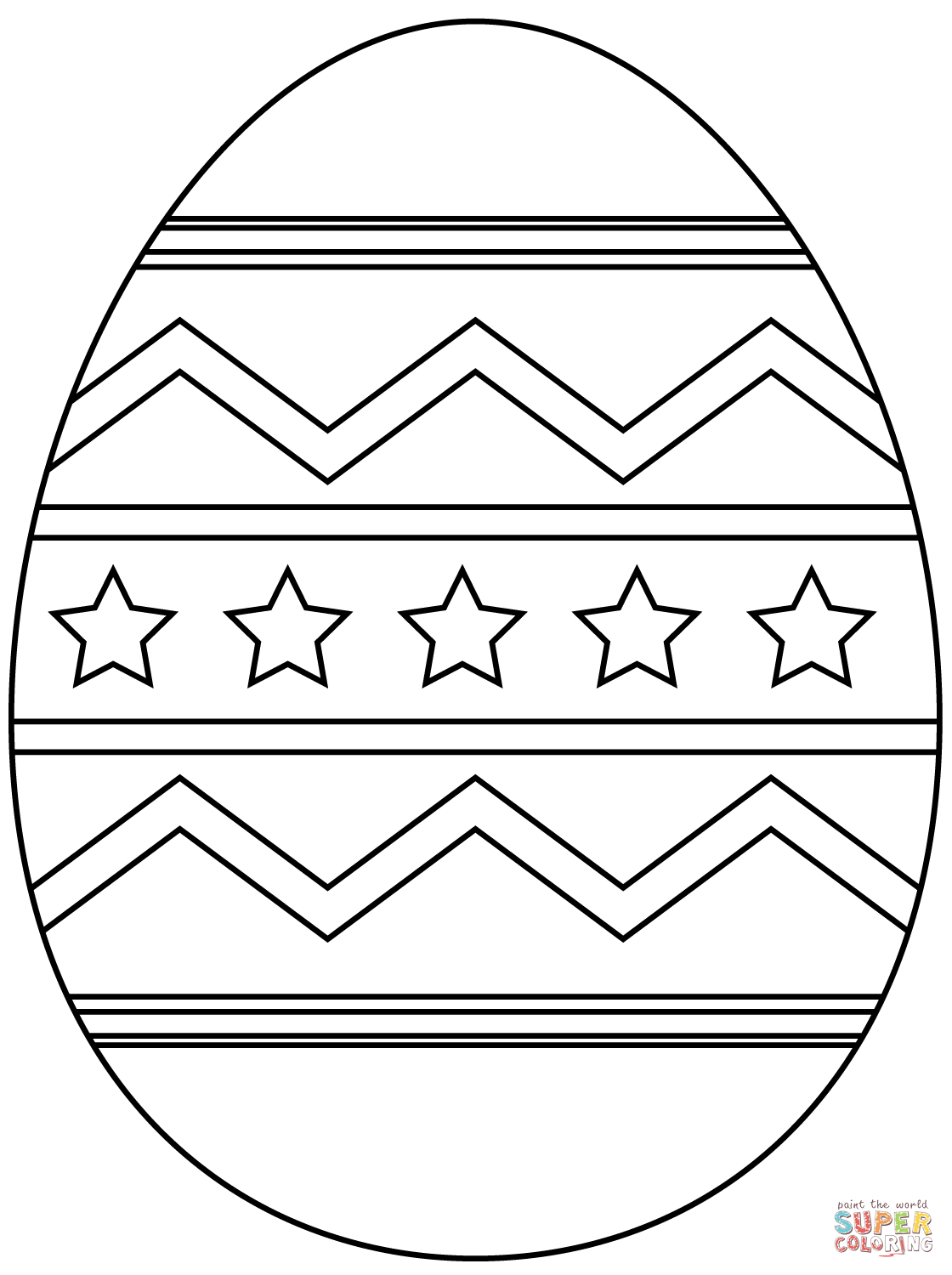 37 Colorful Easter Egg Coloring Pages Printable 22