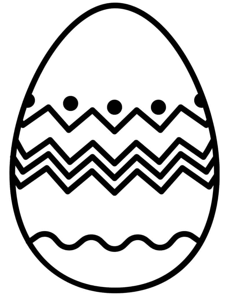 37 Colorful Easter Egg Coloring Pages Printable 24