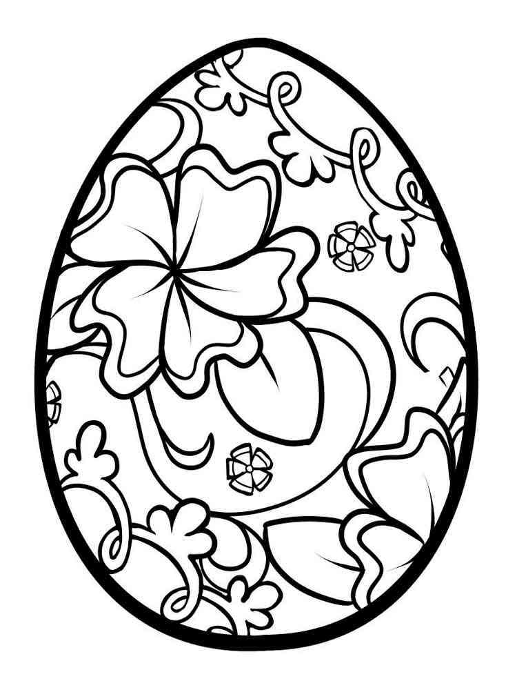 37 Colorful Easter Egg Coloring Pages Printable 26