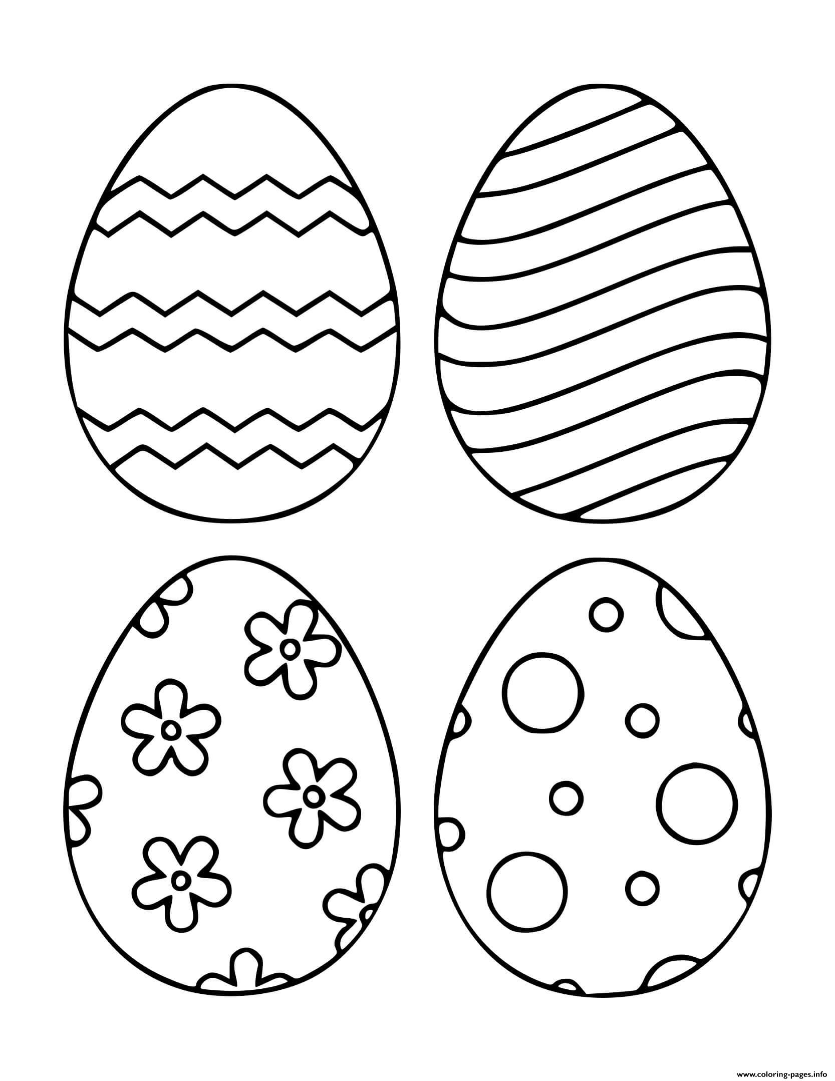 37 Colorful Easter Egg Coloring Pages Printable 29